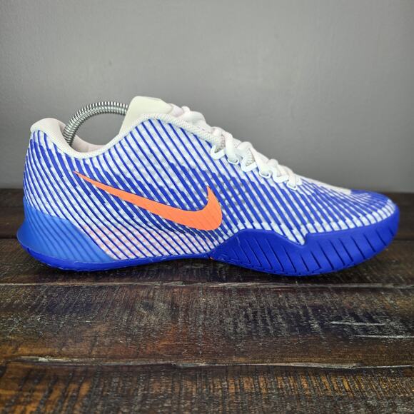 NEW Nike Zoom Vapor 11 HC Mens Size 9 Tennis Shoes Court DR6966 105 Blue White - Picture 8 of 12